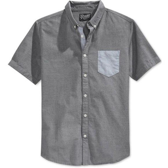 Retrofit Other - NEW Retrofit Gray Button Down Short Sleeve Collar